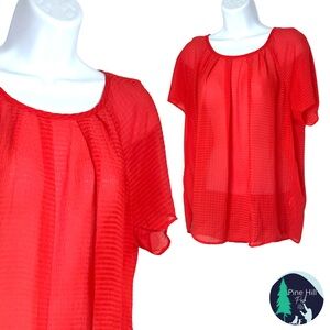 a.n.a Vibrant Red Blouse